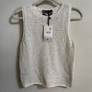 Mango Cream Crochet Knit Tank